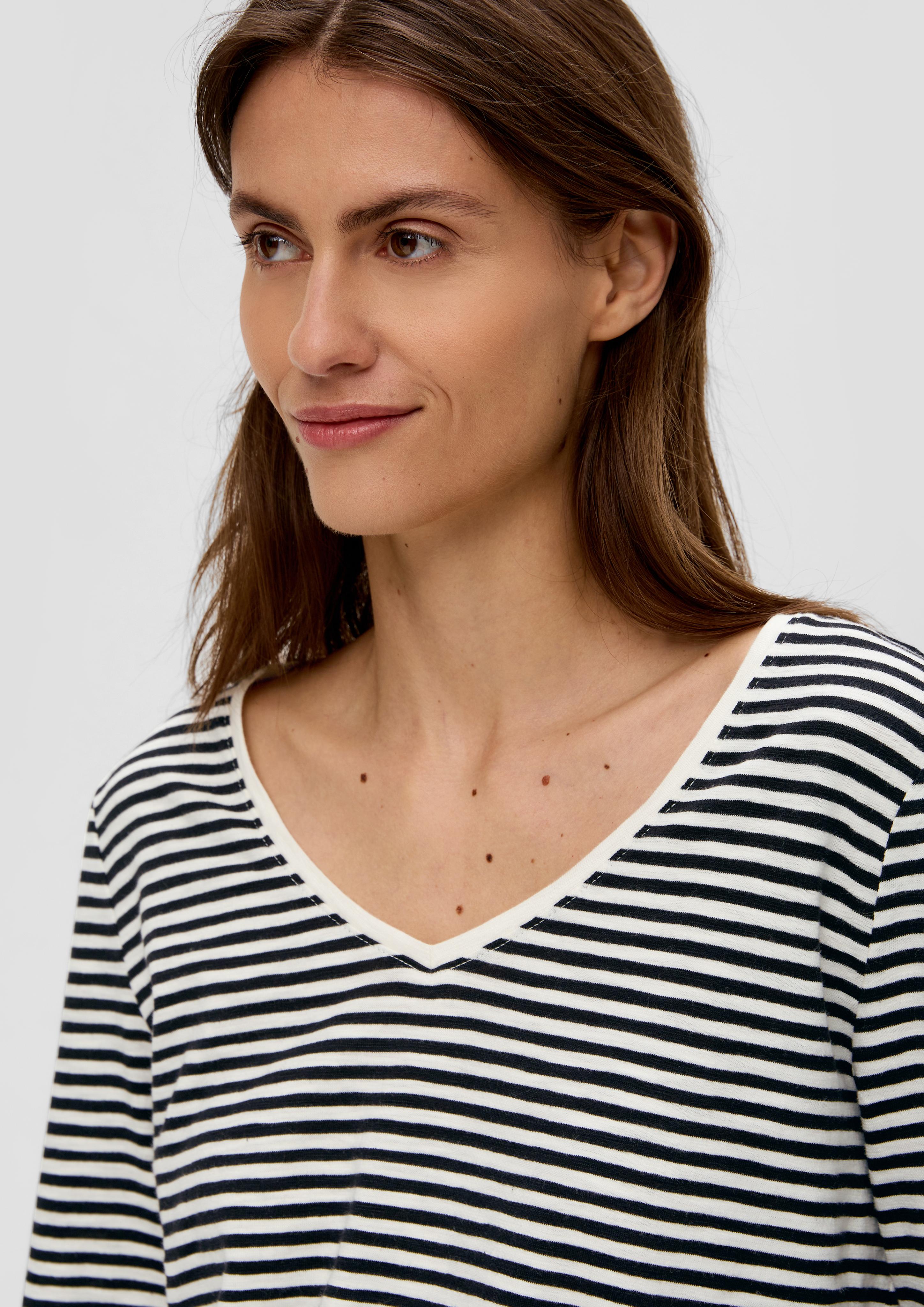 Gestreiftes Longsleeve mit Rollsaum  2135958-99H2