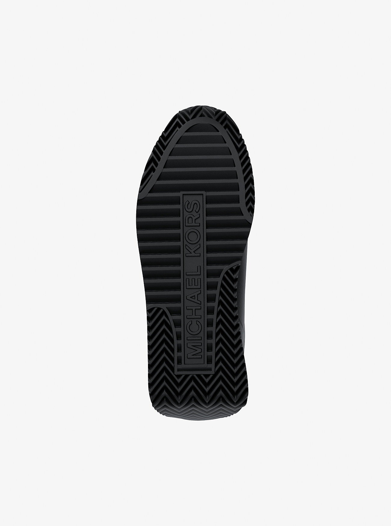 Buty sportowe Rhodes Signature z logo i skóry – CZARNE/CZARNE