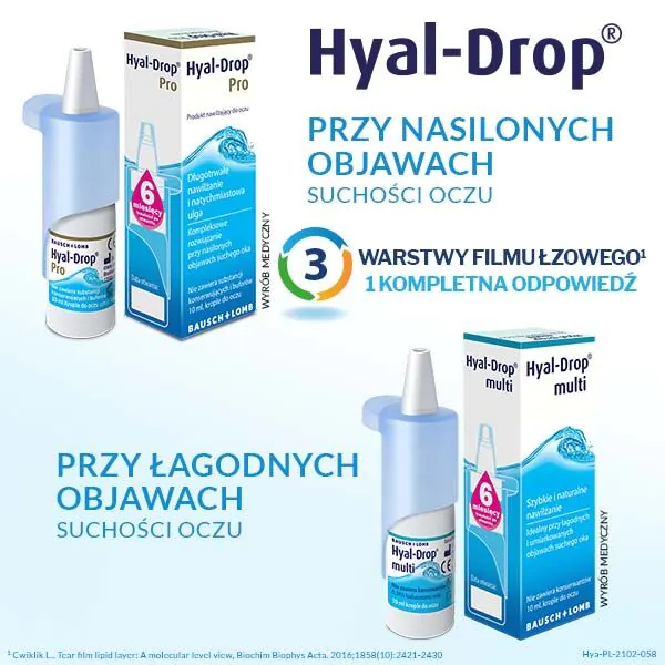 Hyal-Drop Pro, hidratantne kapi za oči, 0,24% natrijum hijaluronat
