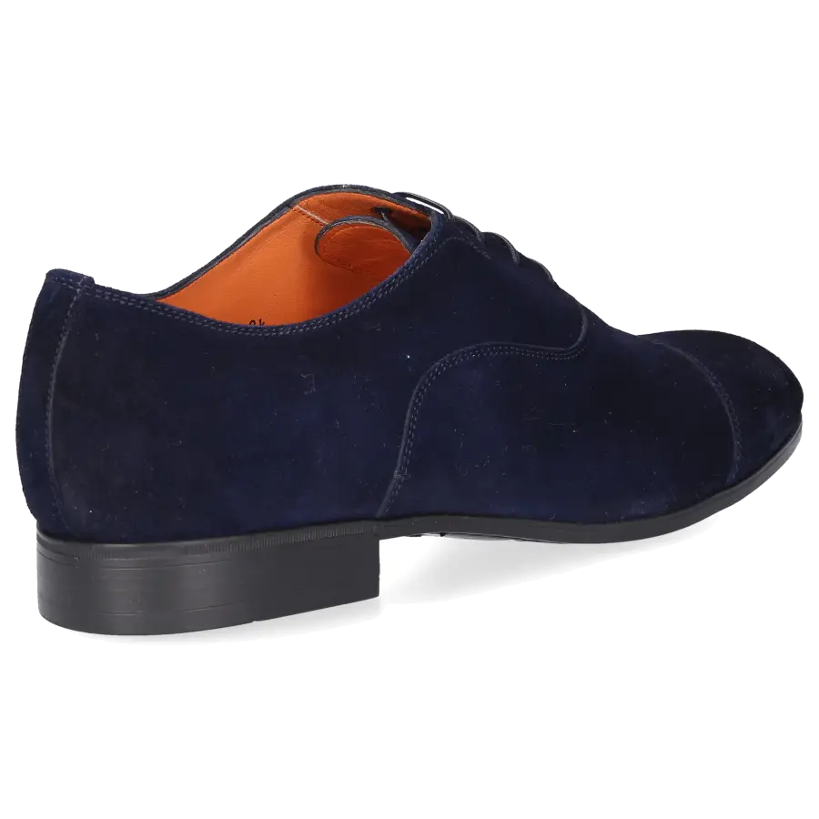 Santoni - Businessschuhe Oxford 11011 Veloursleder - blau