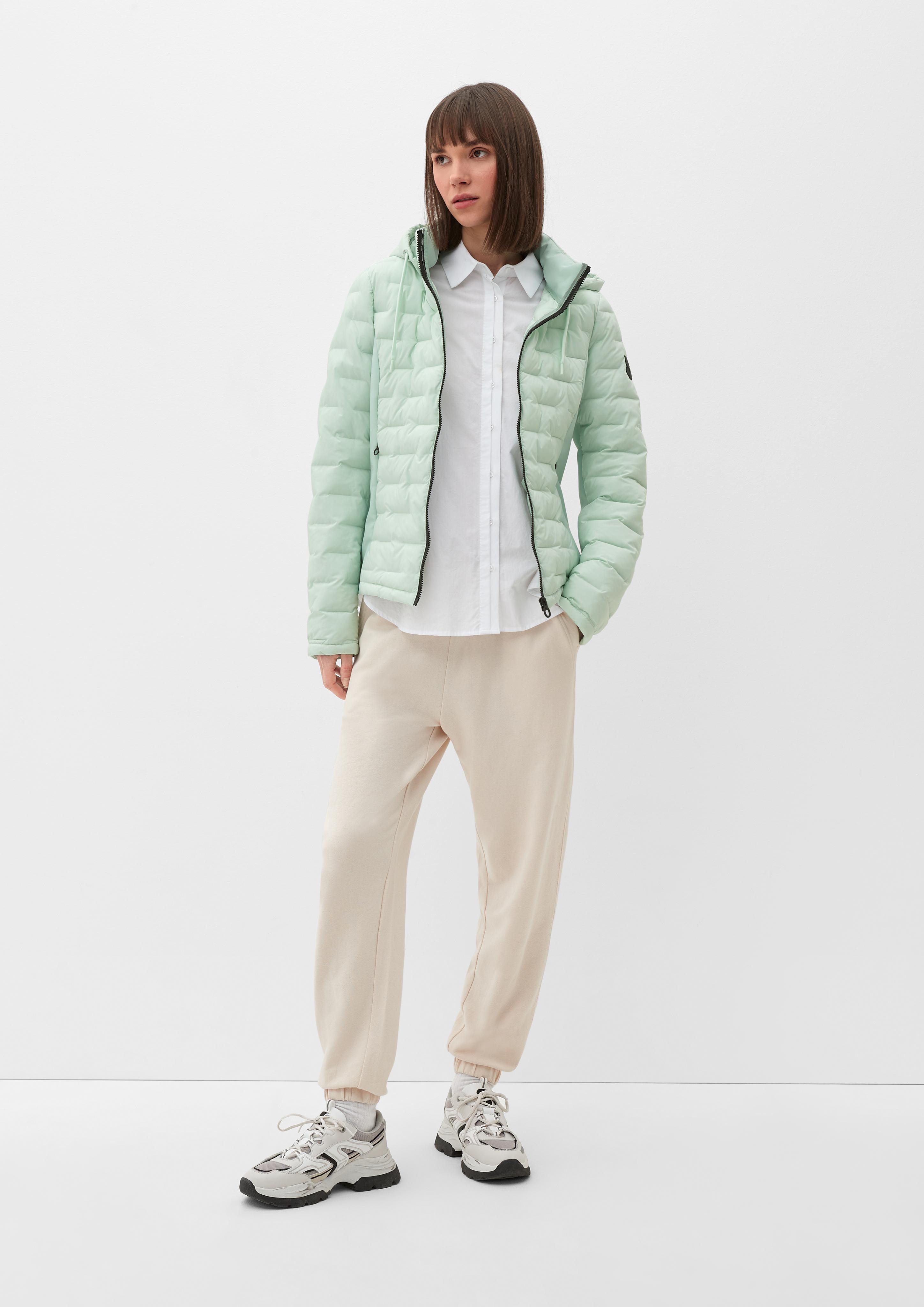 Wattierte Outdoor-Jacke im Fabricmix  2124392-6502