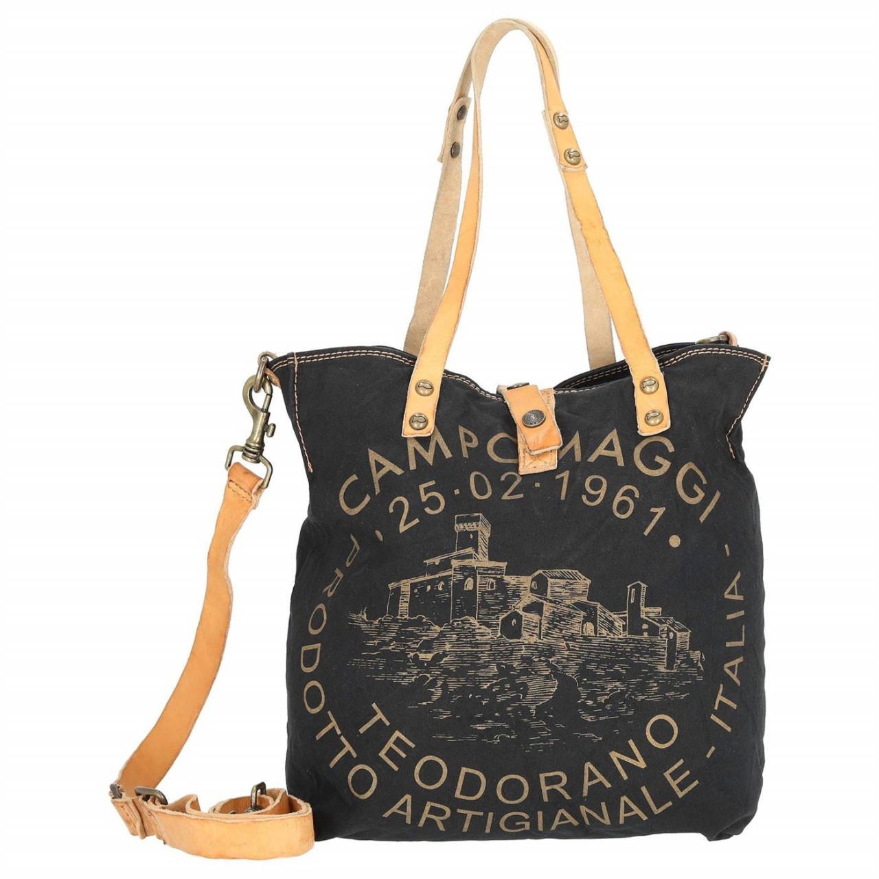 CAMPOMAGGI Handtaschen schwarz Shopper Manico L