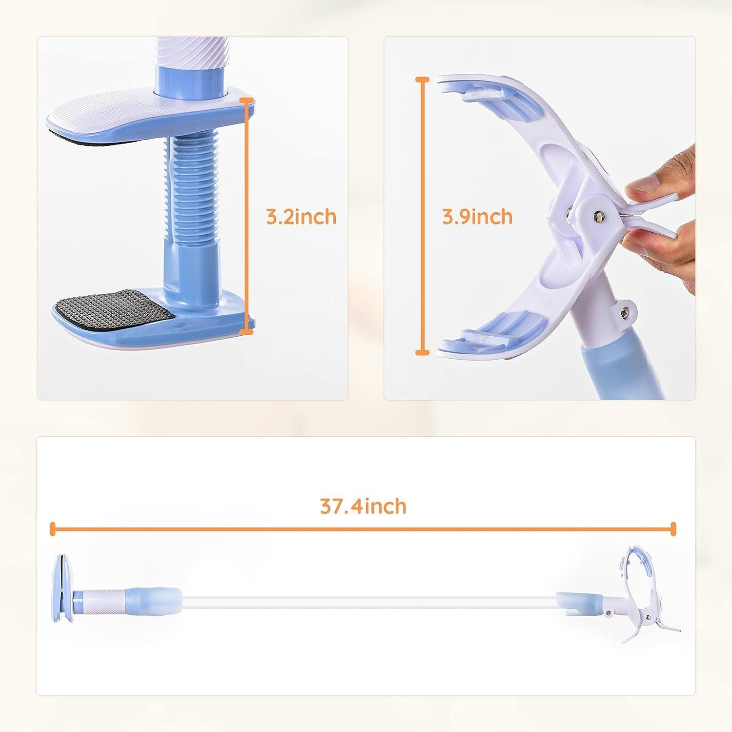 Boifun Babyphone Baby Monitor Halterung, Universelle Baby Kamerahalterung, 360 Grad drehbar,Sicher mit Riemen & Klemme an Möbeln befestigen, Kein Bohren erforderlich, Baby Monitor Clip,Baby Monitor Regalständer,ABS-Materialien