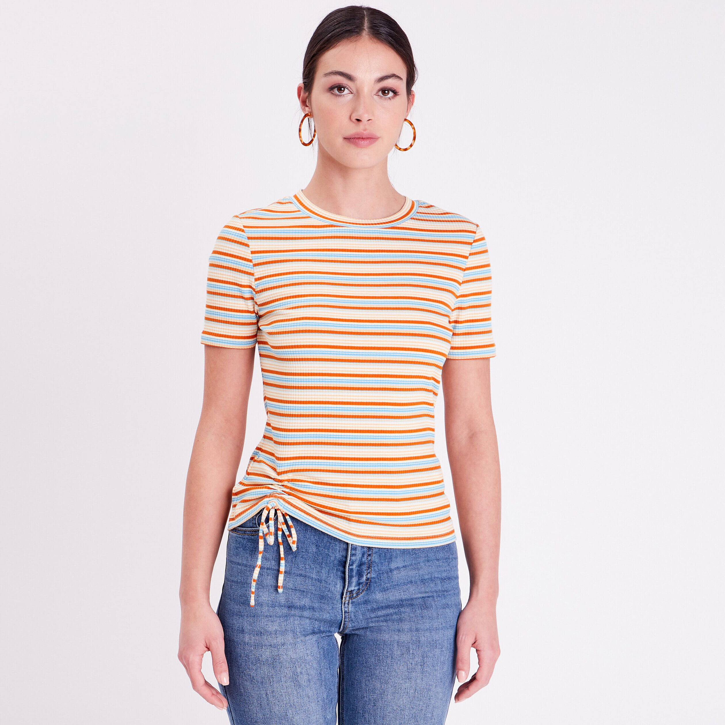 T-shirt manches courtes blanc femme | Cache Cache