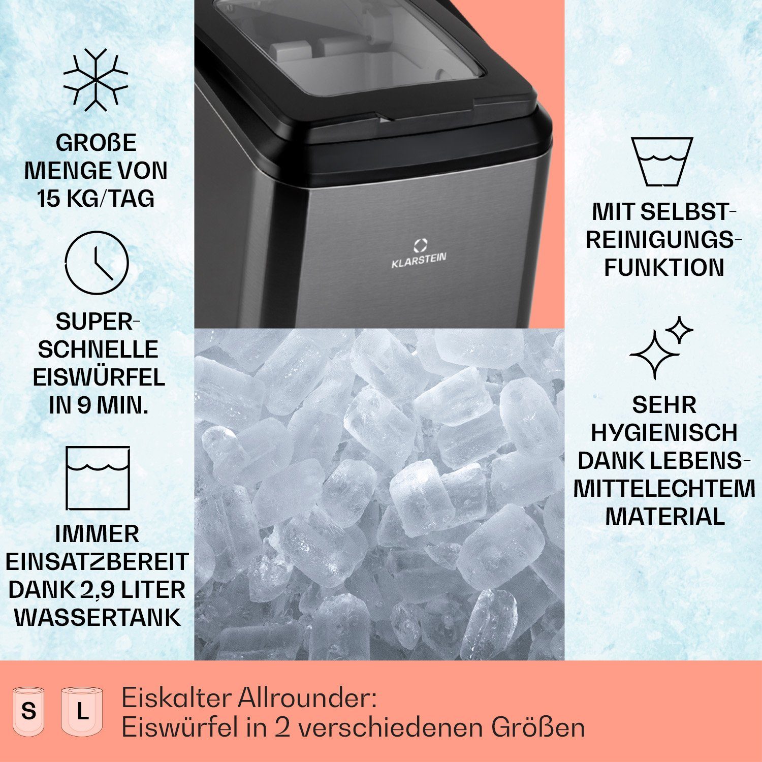 Klarstein Eiswürfelmaschine Partytime