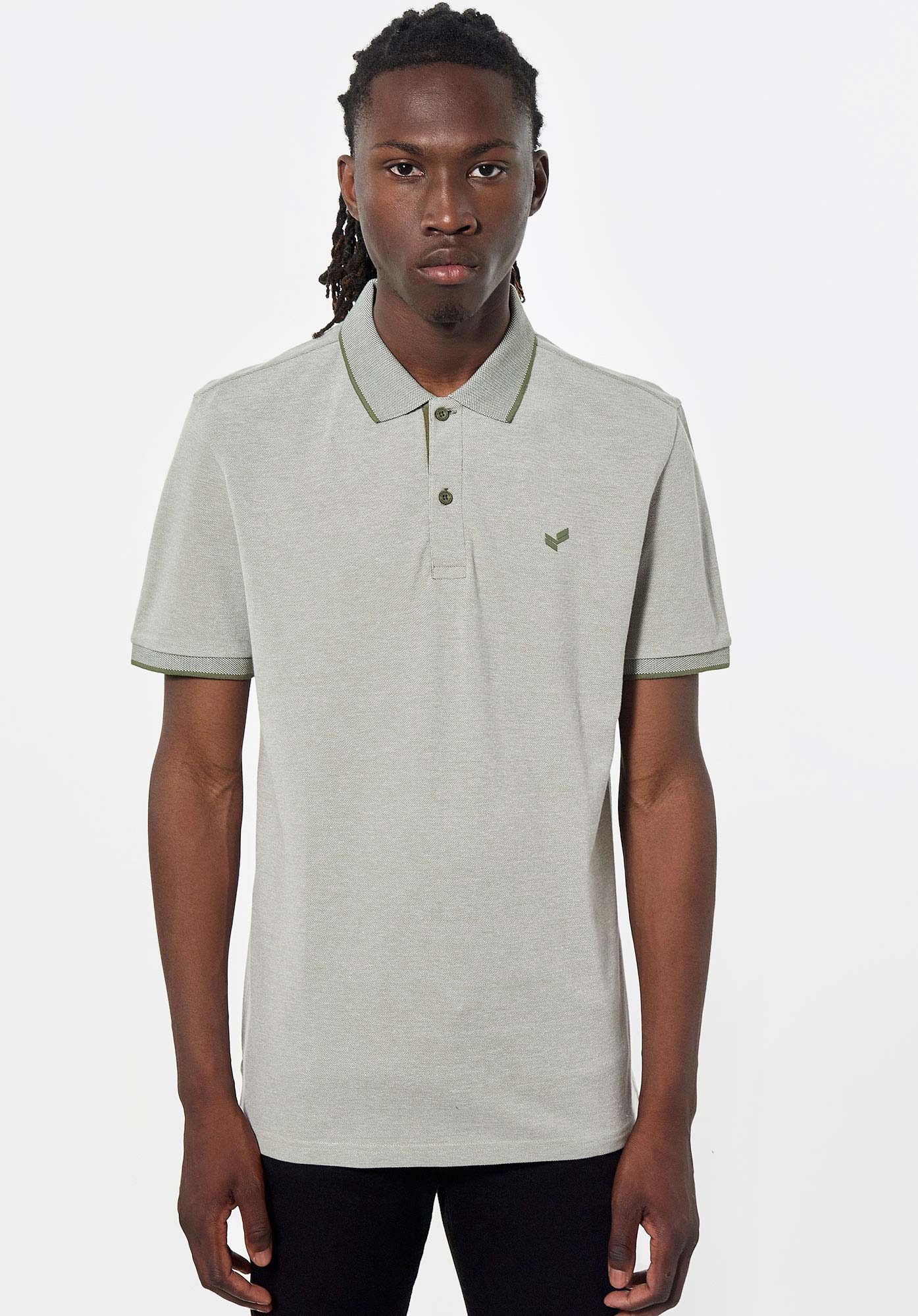 CHRIS  Polo kaki Homme