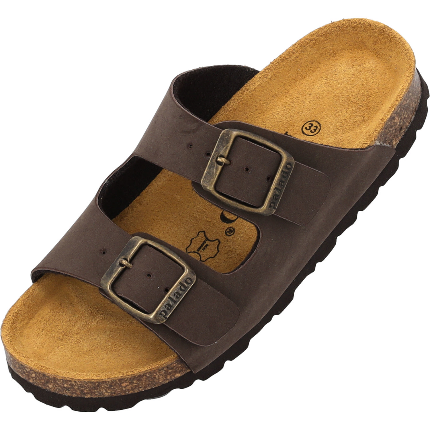 Palado Kids Korfu B Basic, Pantoletten, Kinder, Dunkelbraun/Velours