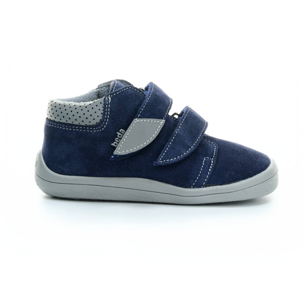 Beda Lucas mit Membran (BF 0001/W/M/02) dunkelblaue Barfuß-Stiefeletten