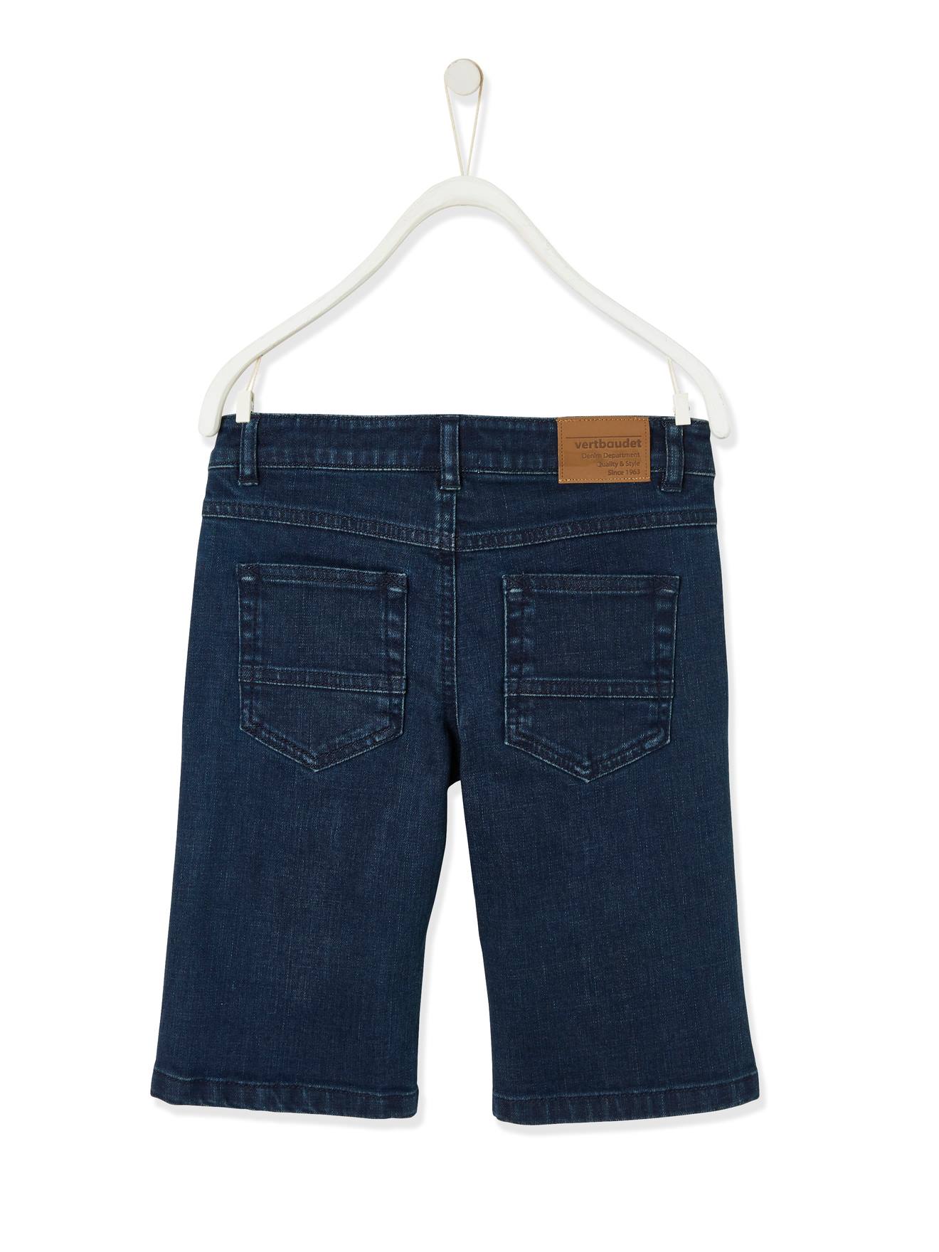 Bermuda en jean garçon denim gris