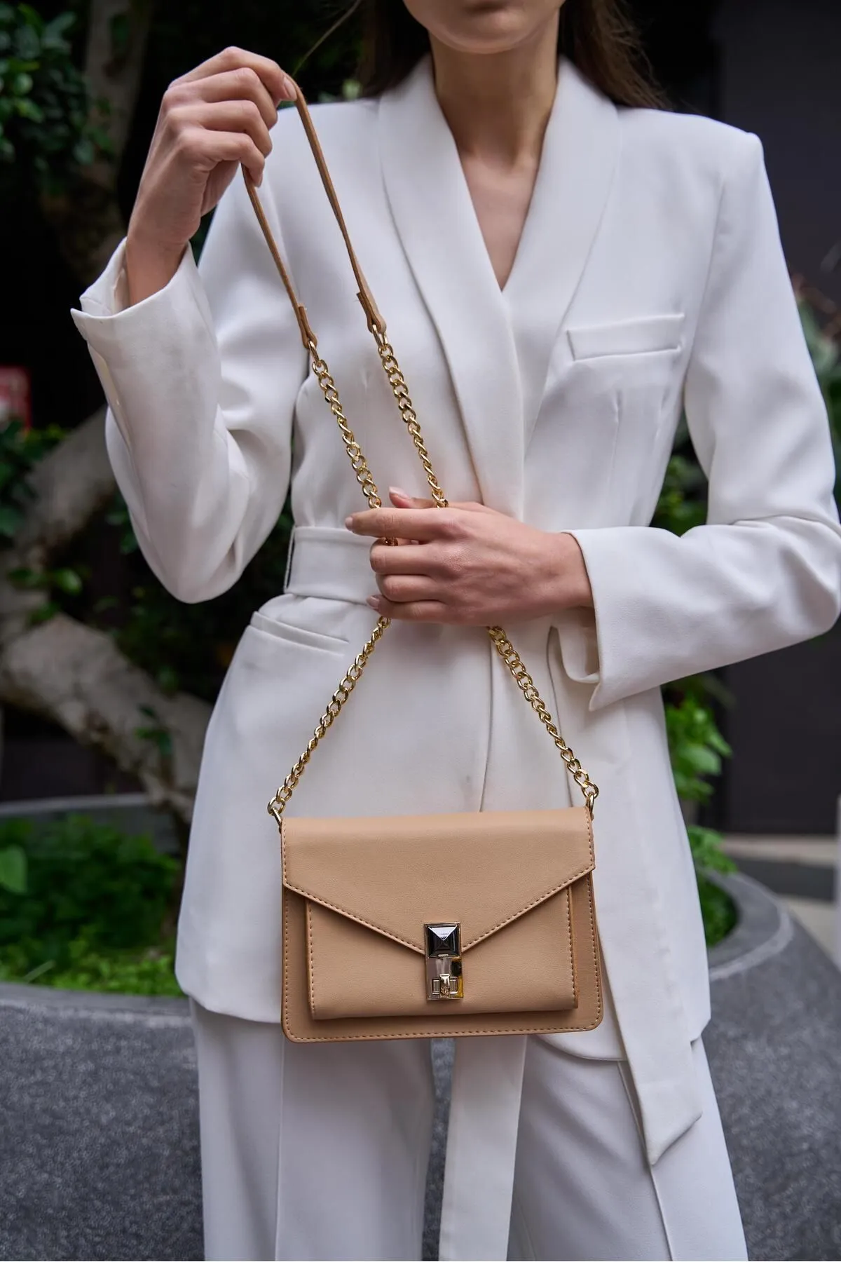 Madamra  Umhängetasche - Beige - Unifarben