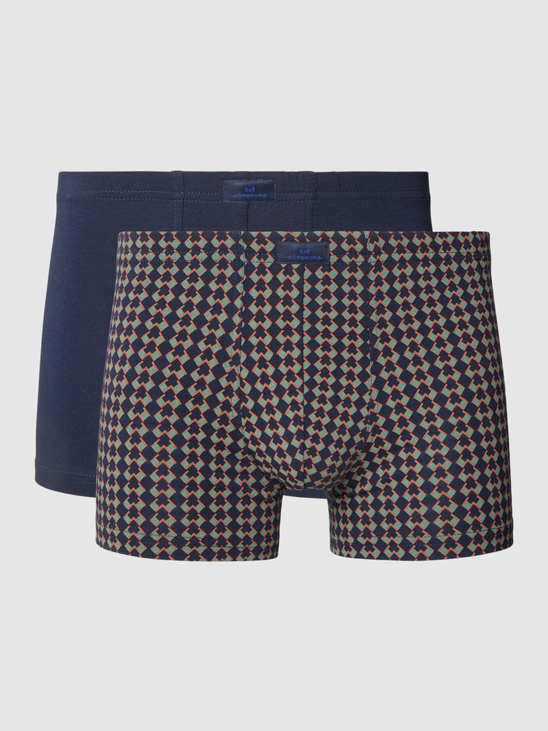 Trunks mit Label-Stitching Modell 'X-LASTIC' im 2er-Pack in blau