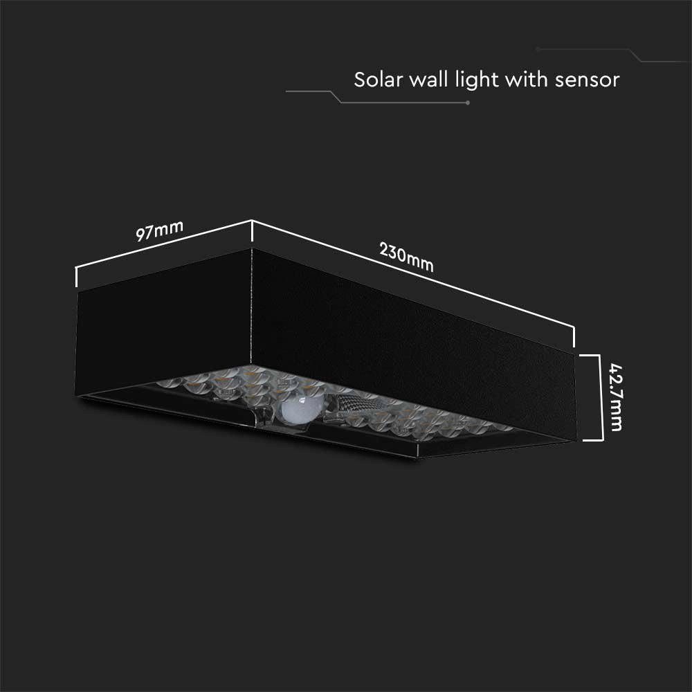 V-TAC LED Solarleuchte V-TAC VT-406S-B 10307 Solar-Spot 6 W Neutralweiß Schwarz
