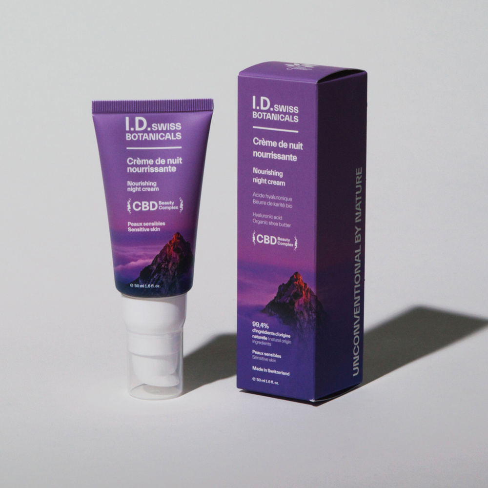 id swiss botanicals Crème de Nuit Nourissante Riche en Acide Hyaluronique & Beurre de Karité Crème de Nuit