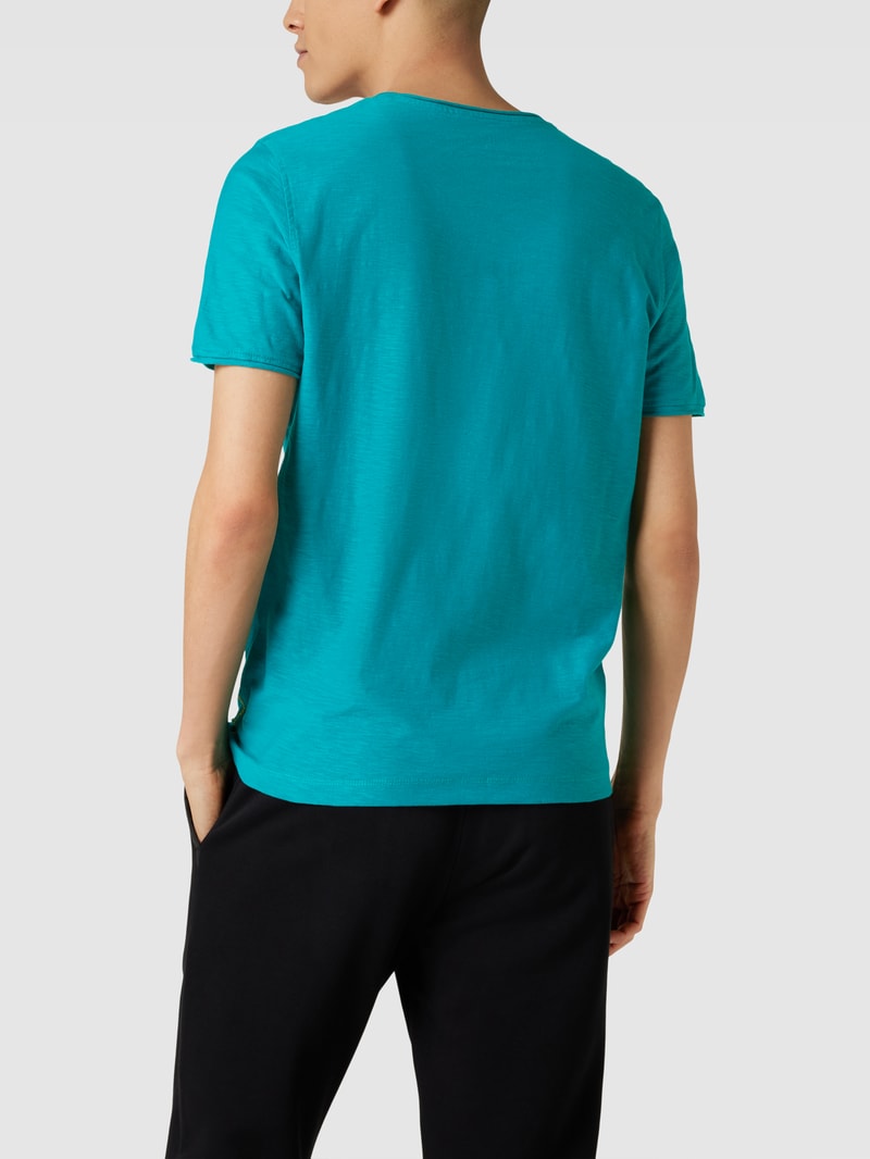 T-Shirt mit V-Ausschnitt in smaragdgrün