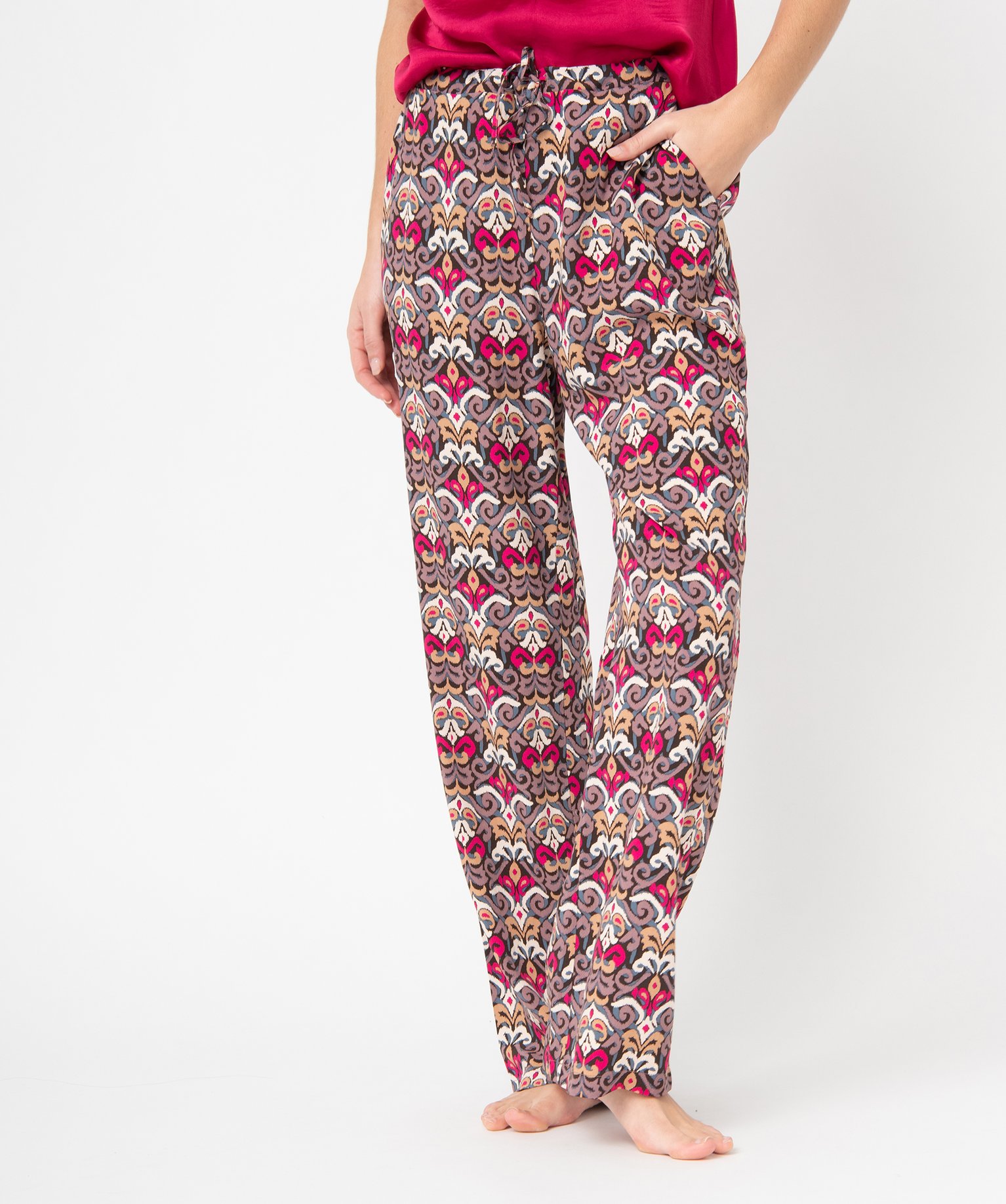 Pantalon de pyjama femme imprimé multicolore | GEMO