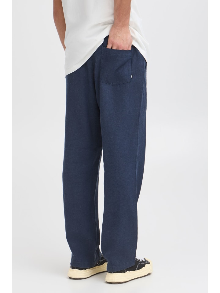 !SOLID Leinenhose in Blau günstig kaufen