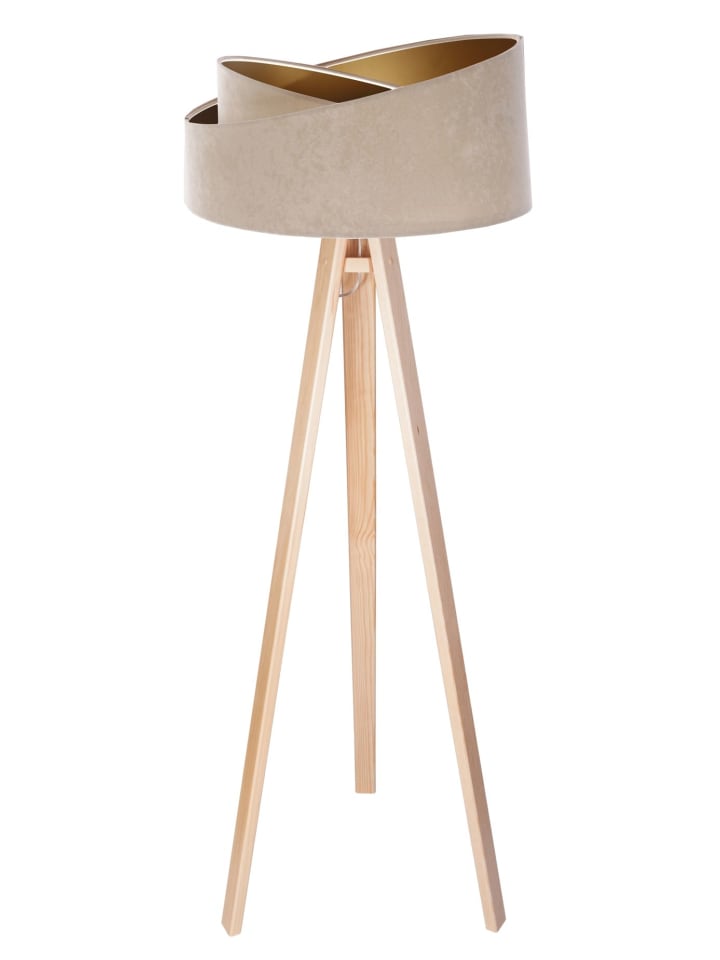 Licht-Erlebnisse Stehlampe in Kiefer Beige Gold günstig kaufen onesize