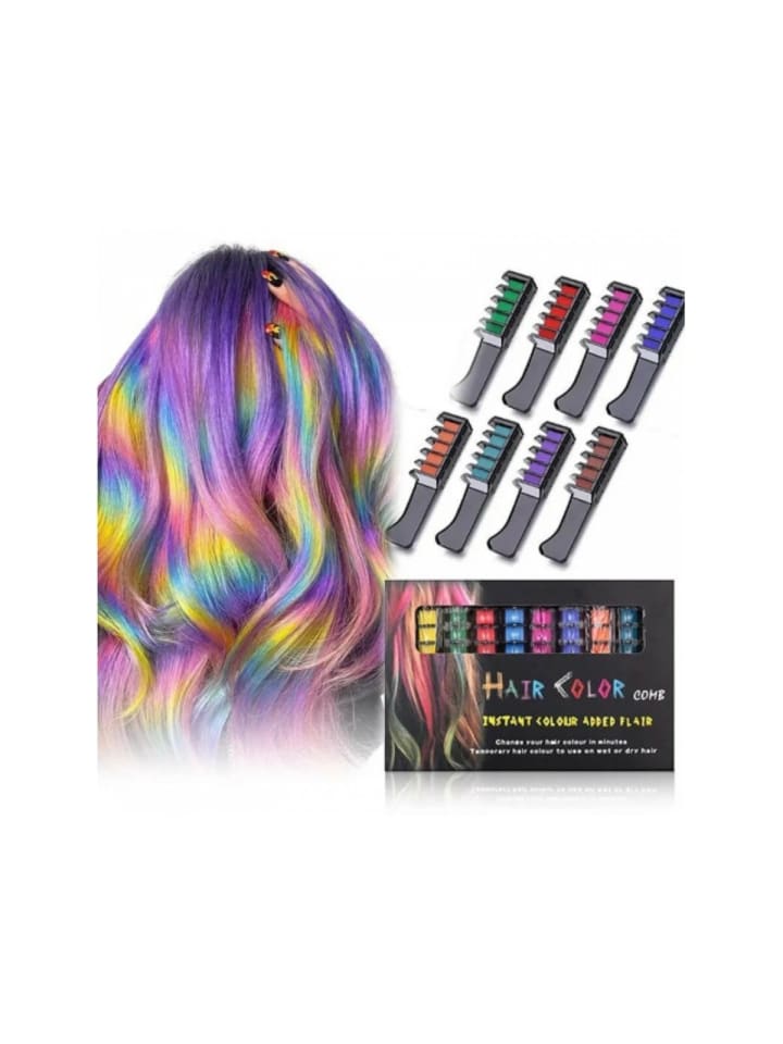 COFI 1453 Kamm zum Haarefärben mit 8 Farben geeignet für jede Haarstruktur in Mehrfarbig günstig kaufen onesize