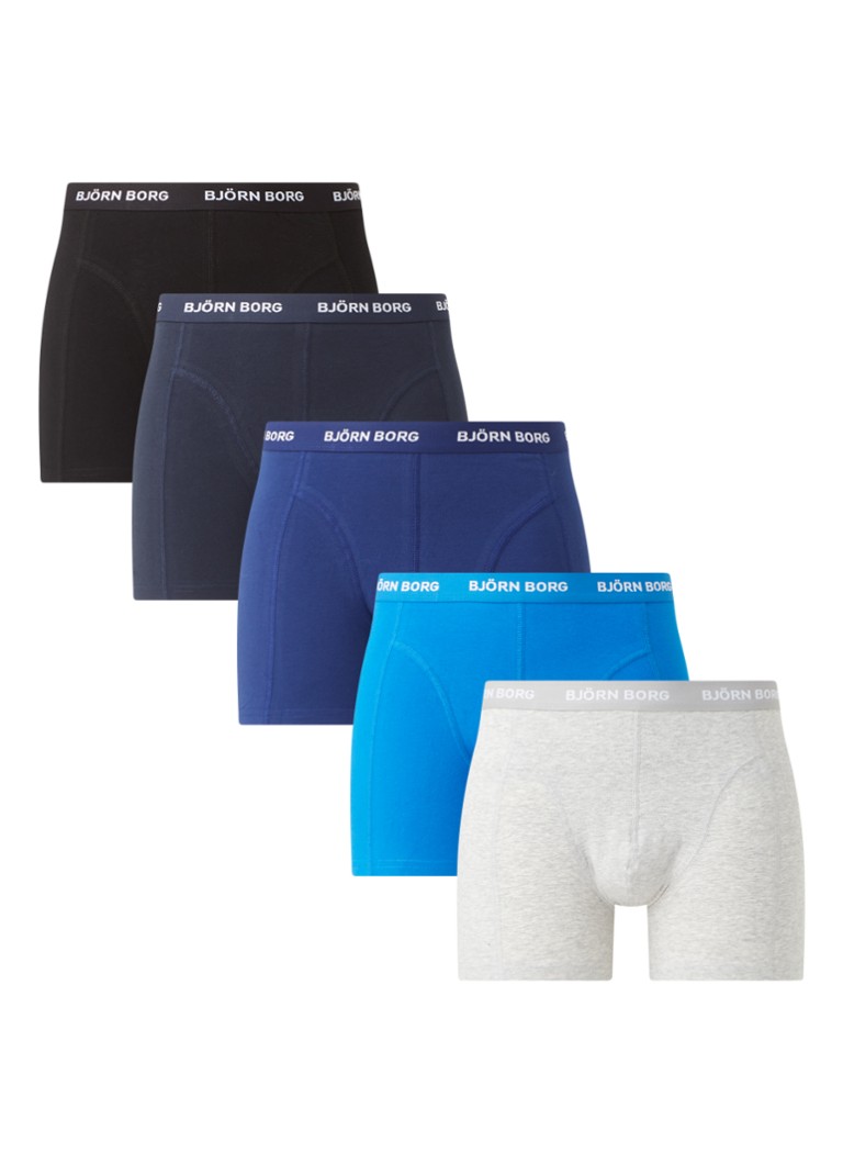 Björn Borg Essential boxeralsó logós szalaggal, 5 darabos csomagban