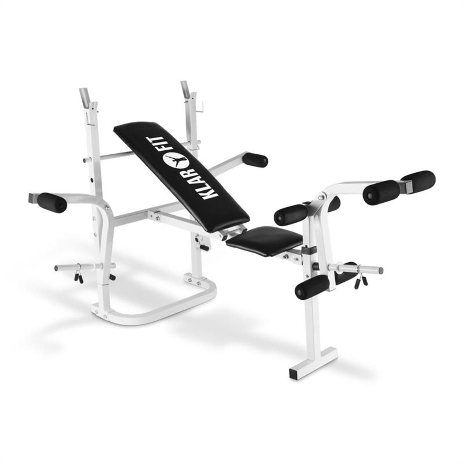 KLARFIT Trainingsbank Workout Hero, (Set, Set), klappbare Hantelbank verstellbar Langhantel Kurzhantel Bank Fitness