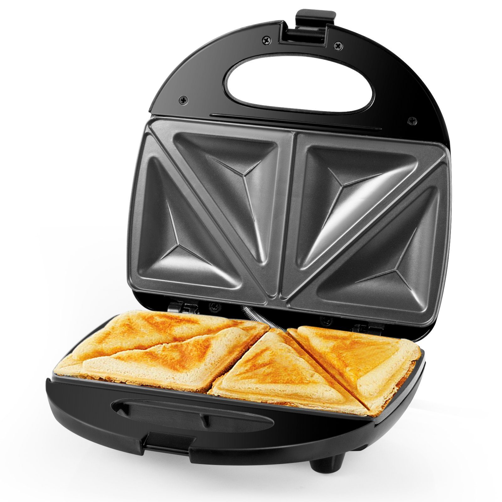 Gotoll Sandwichmaker GLS01, 700 W, Sandwichtoaster Platten Kontaktgrill, mit Antihaftbeschichtung Grill