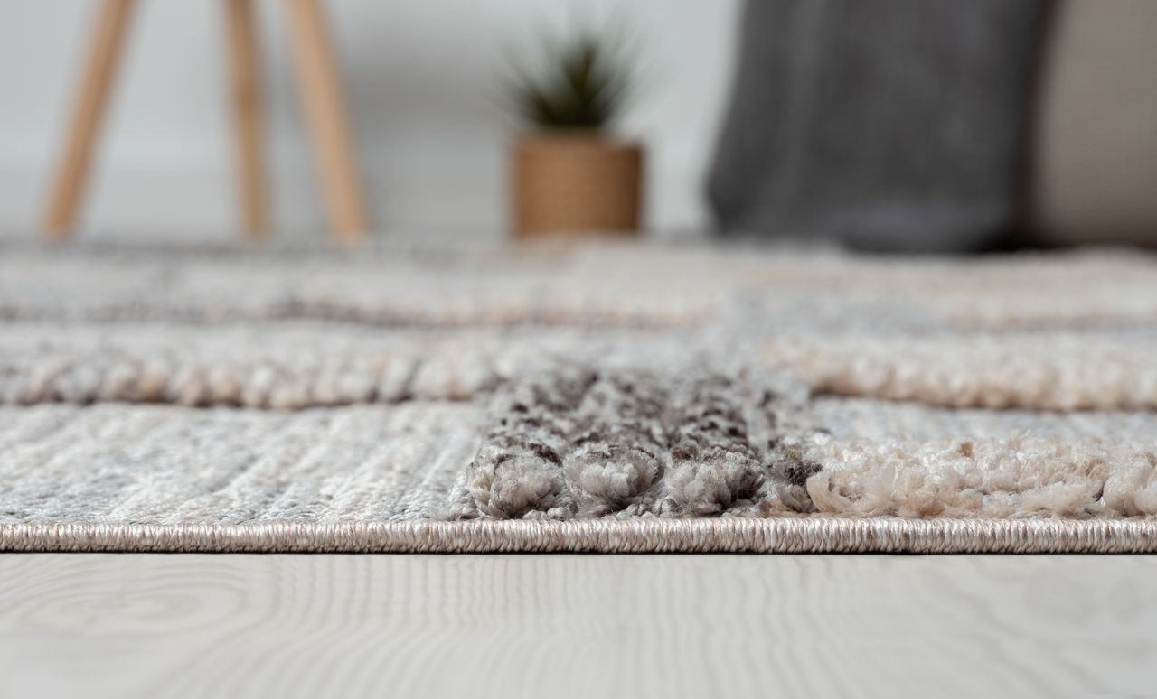 MyFlair Teppich Jade, 160cm x 230cm, Farbe Beige, rechteckig, Florhöhe 15mm