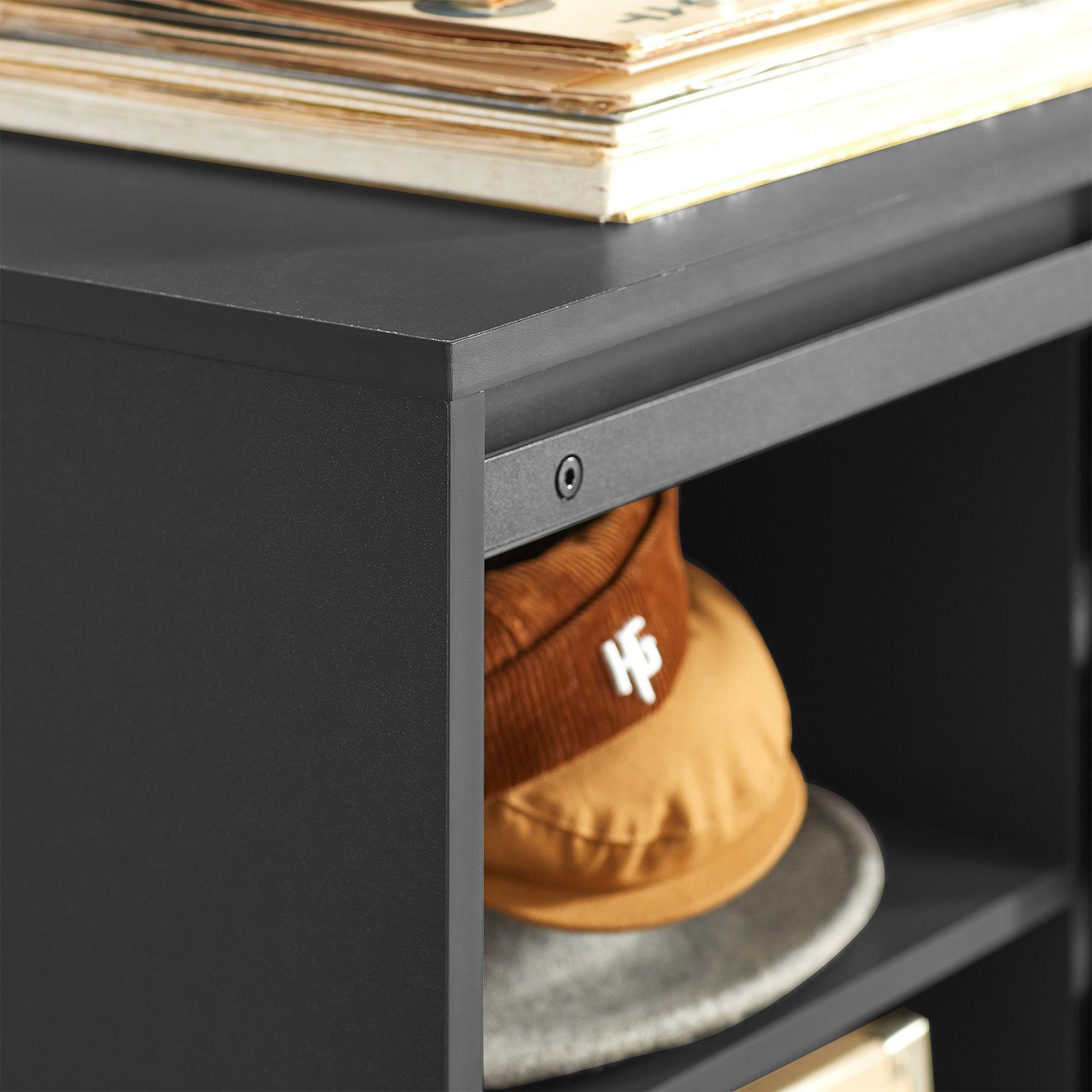SoBuy Sideboard FSB65, Schuhschrank mit Schiebetür Kommode Schrank Küchenschrank Flurschrank