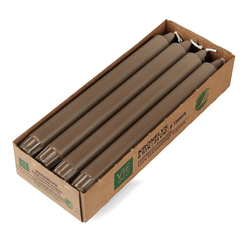 Vie Eco Kronelys 8-pk 24 cm 8 timer eco sand