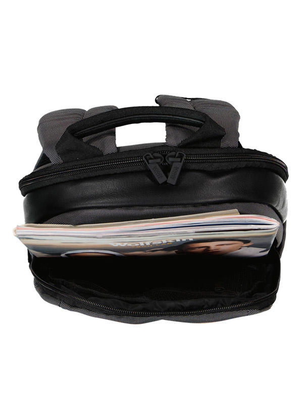 BOGGI MILANO, Rucksack, Mikrofaser wasserabweisend, schwarz