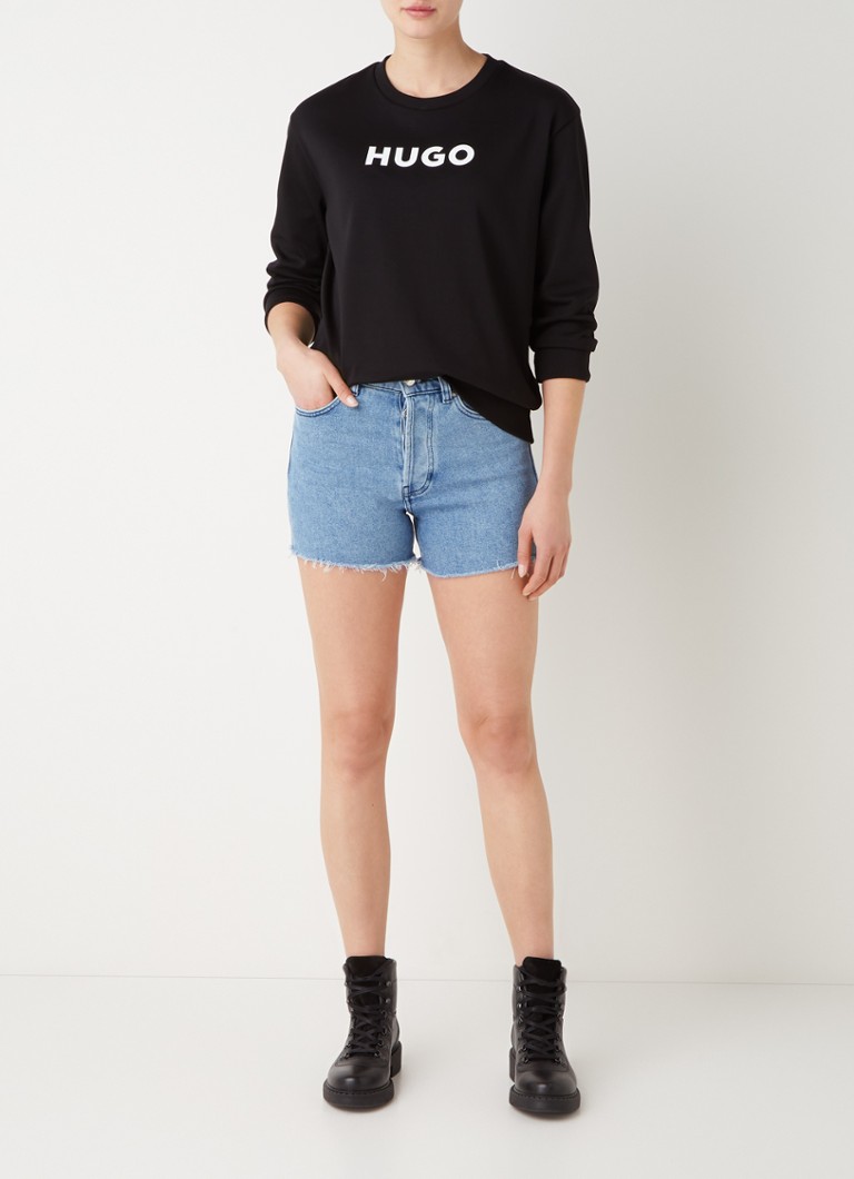 Pulover Hugo BOSS cu logo imprimat