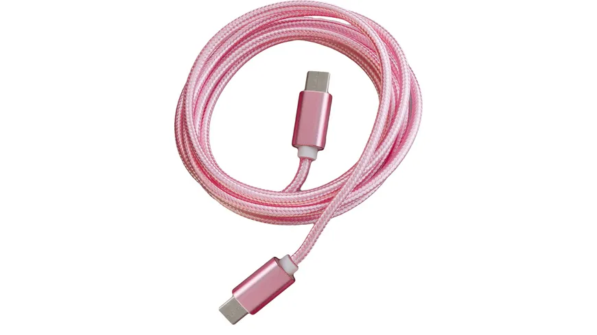 PETER JÄCKEL FASHION 1,5m Data Cable Rose Typ-C/ Typ-C mit Sync- und Ladefunktion