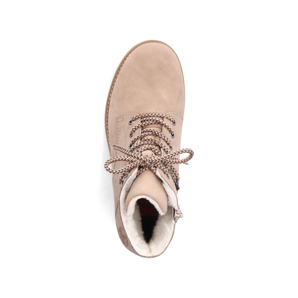 Rieker Damen Schnürstiefel sandbeige