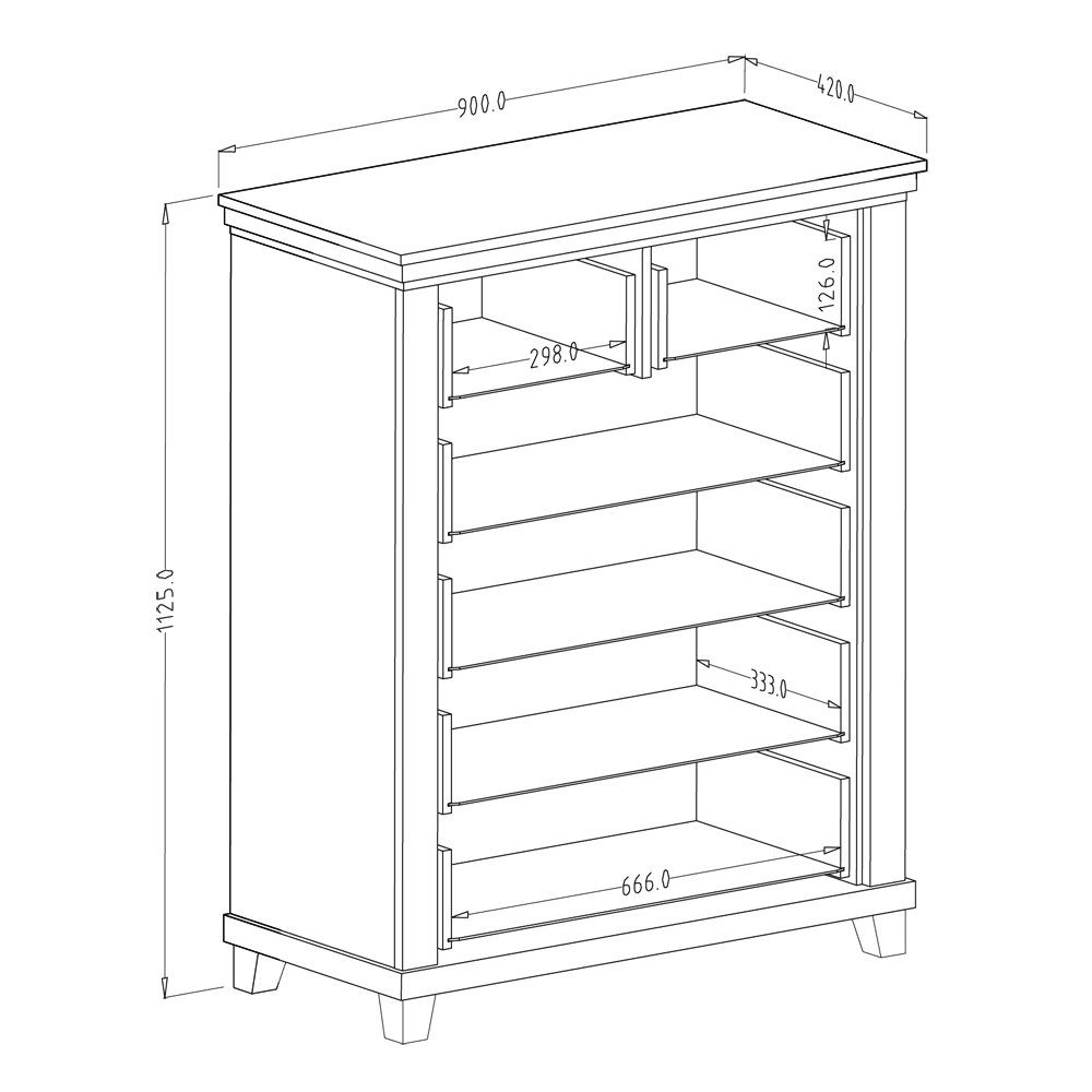 Lomadox Schlafzimmer-Set EPSOM-83, (Spar-Set, 5-St), grün Abisko Esche Nb. mit Lefkas Eiche Nb., Landhausstil