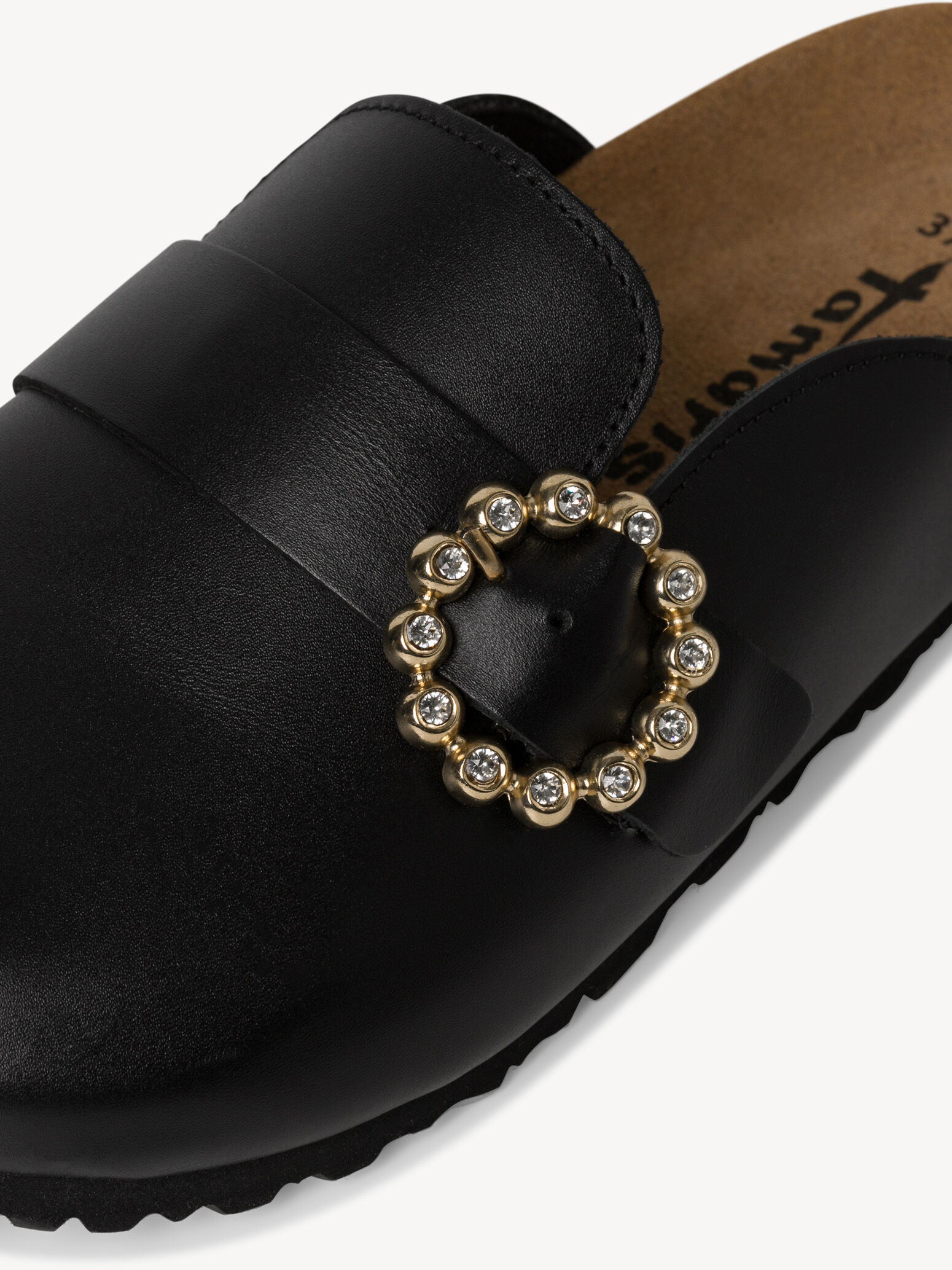 Mule en cuir - noir