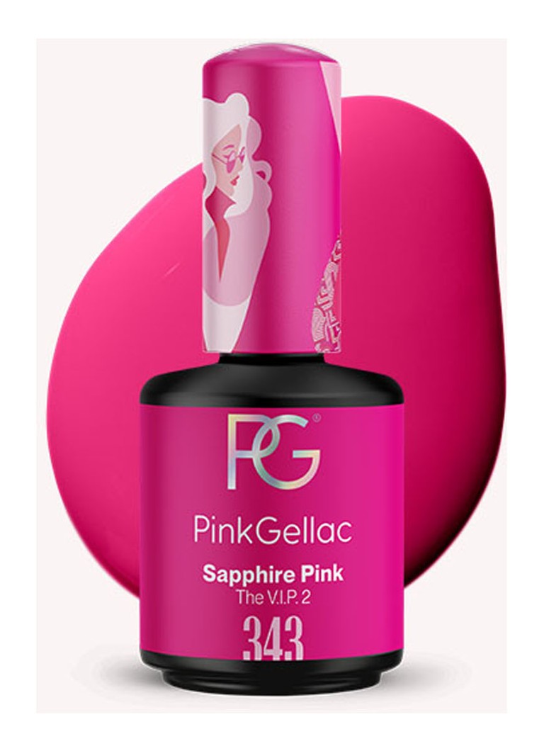 Pink Gellac 343 Sapphire Pink - gel nail polish