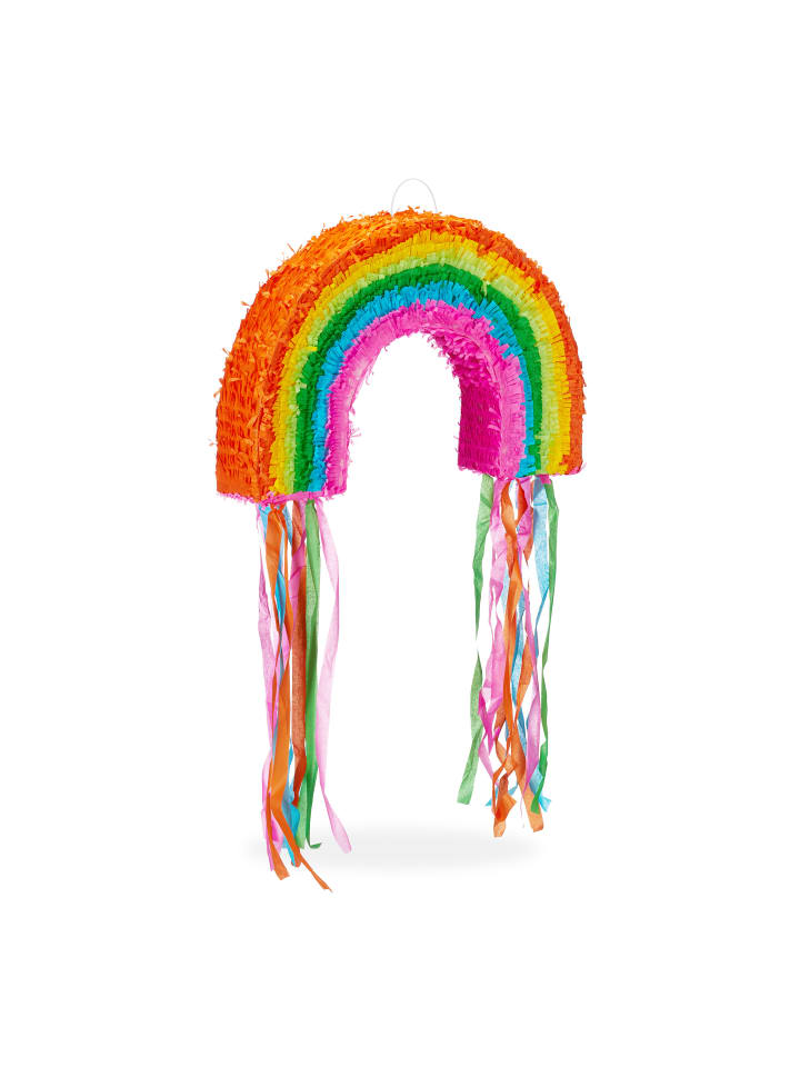 relaxdays Pinata Regenbogen in Bunt günstig kaufen onesize
