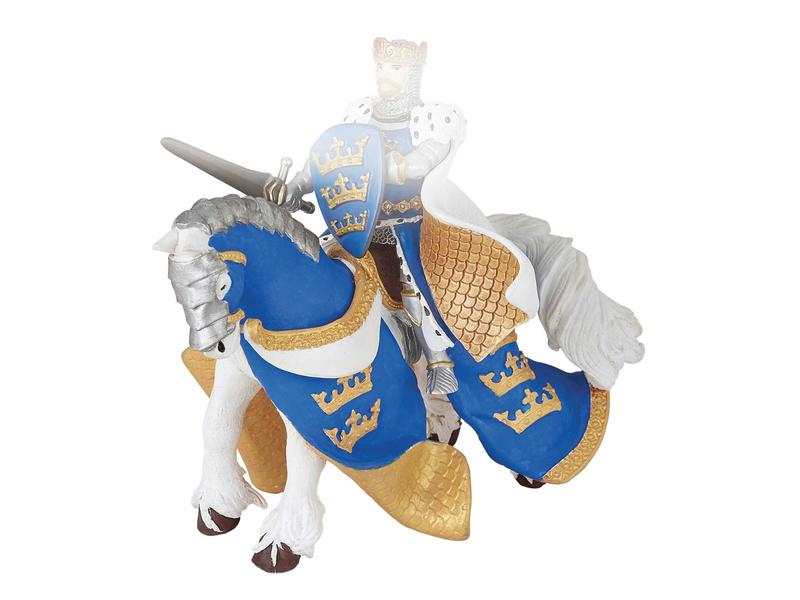 Figurine Cheval du roi Arthur bleu