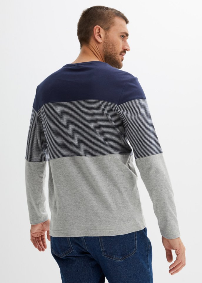Langarmshirt mit Colourblocking