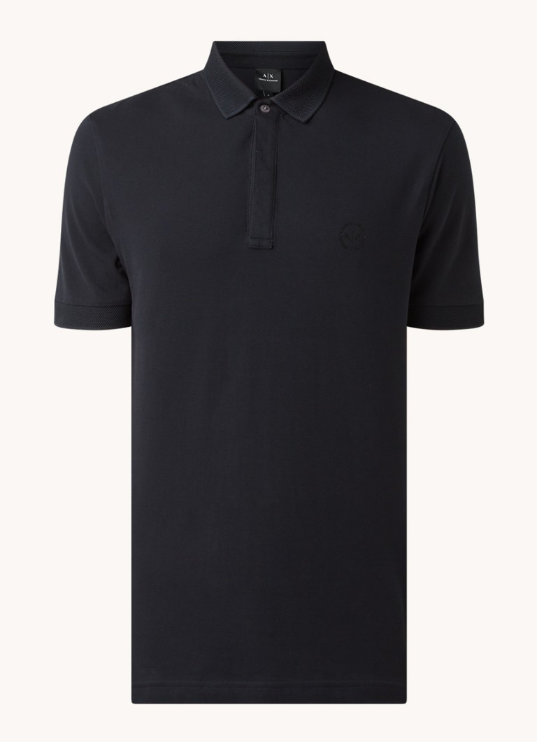 Tricou polo clasic cu logo Armani Exchange
