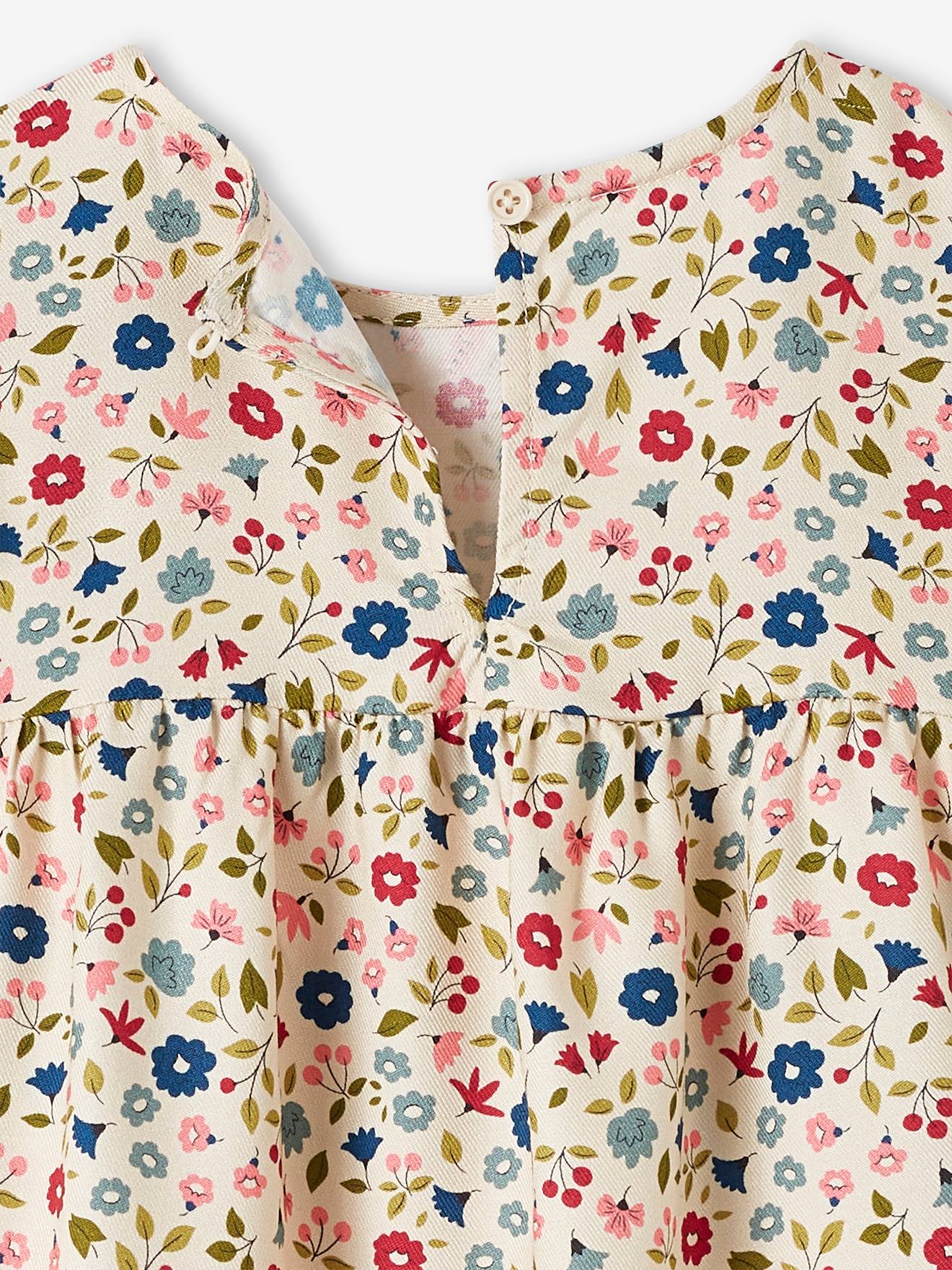 Vertbaudet Mädchen Volantkleid Oeko-Tex - wollweiß