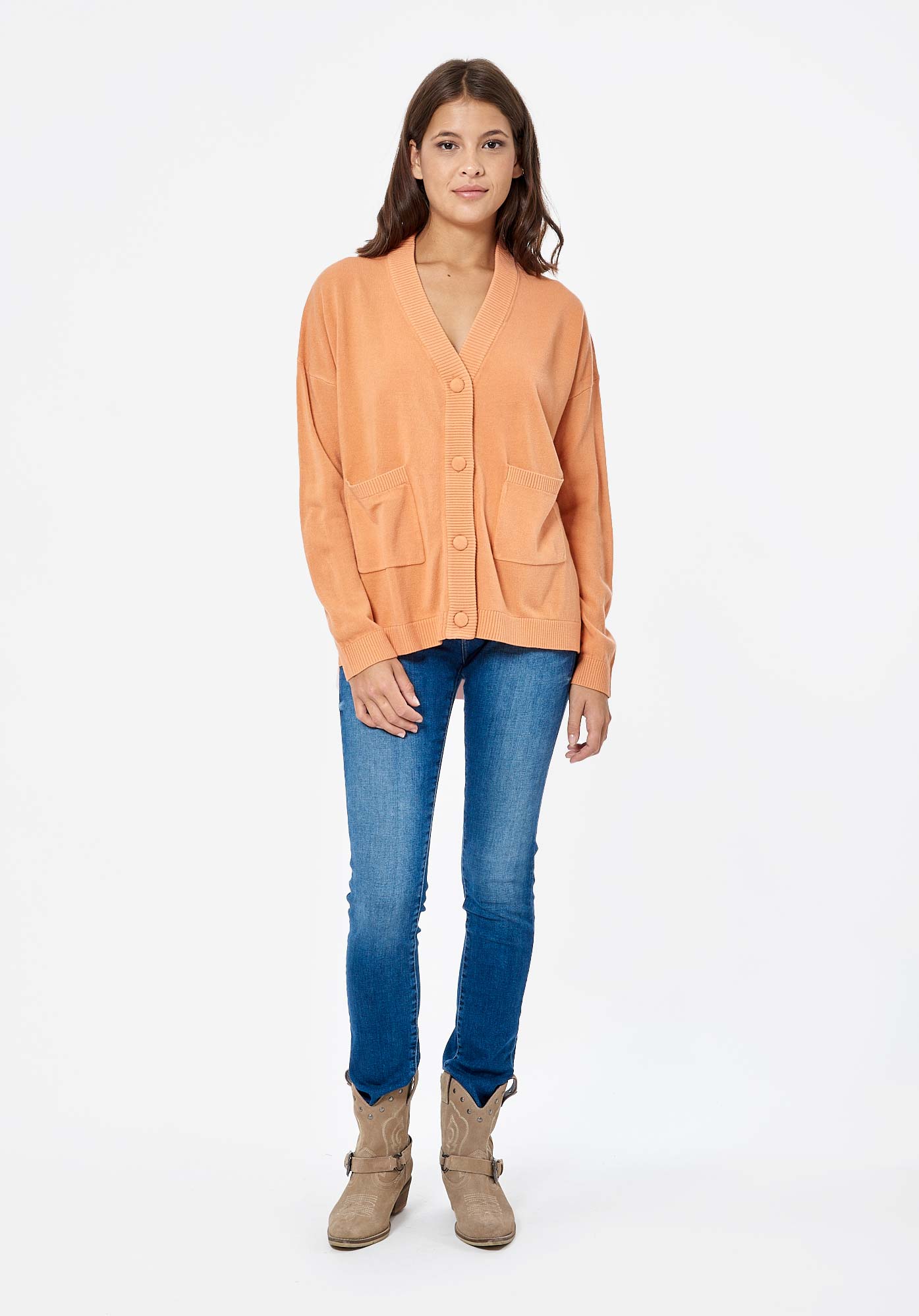 JILET  Gilet orange Femme