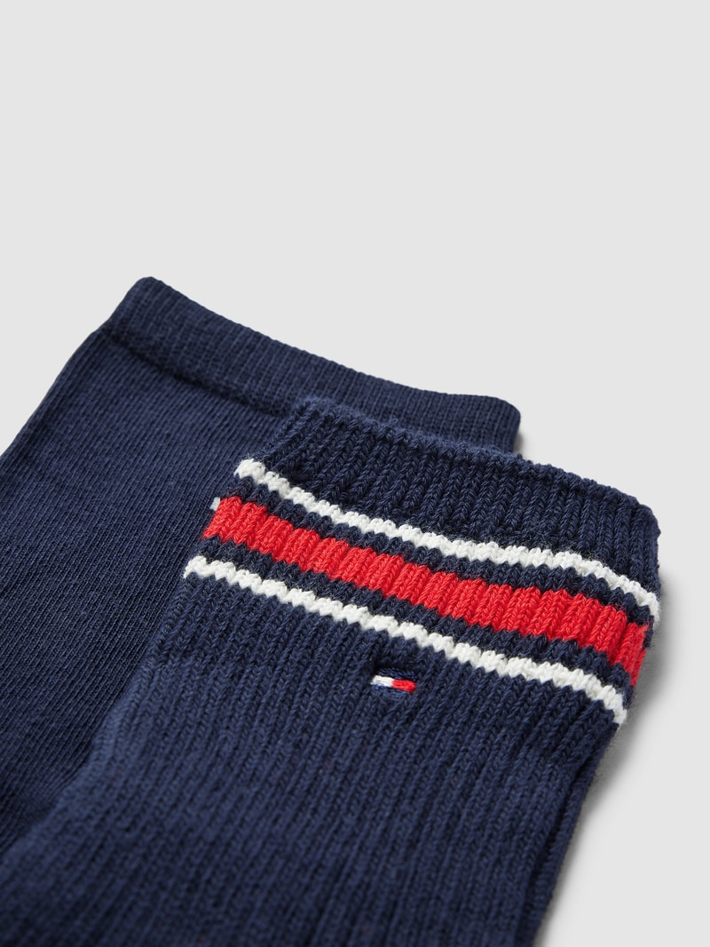 Socken mit Label-Details im 2er-Pack in marineblau
