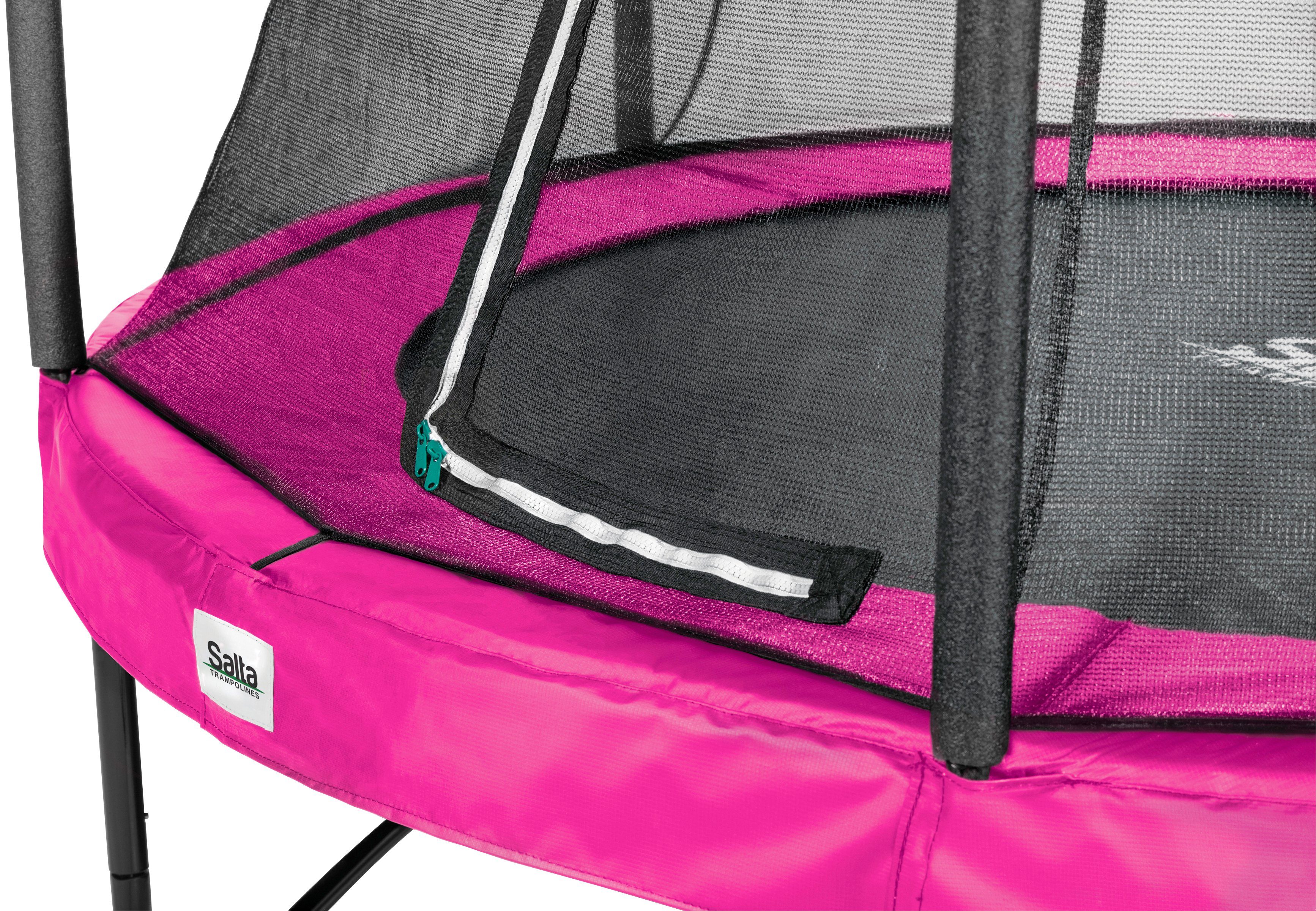Salta Gartentrampolin Comfort Edition, Ø 213 cm, Schutzrand pink