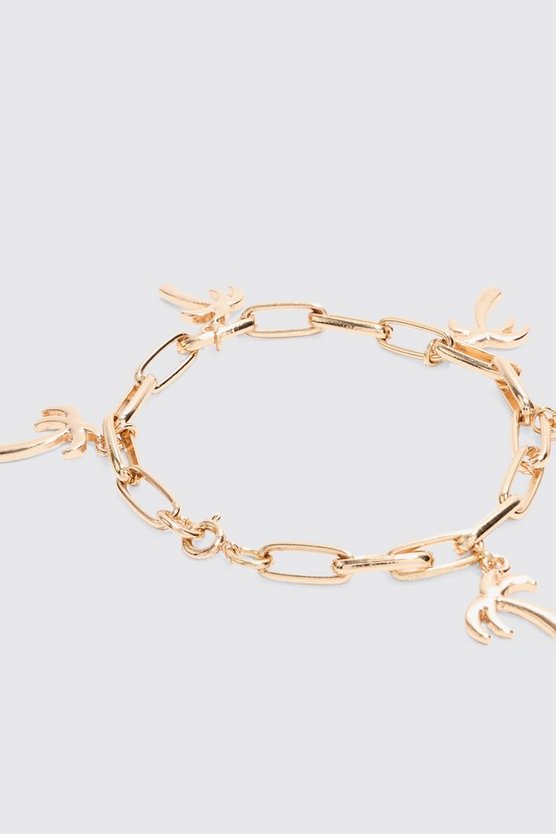 Palm Tree Charm Bracelet