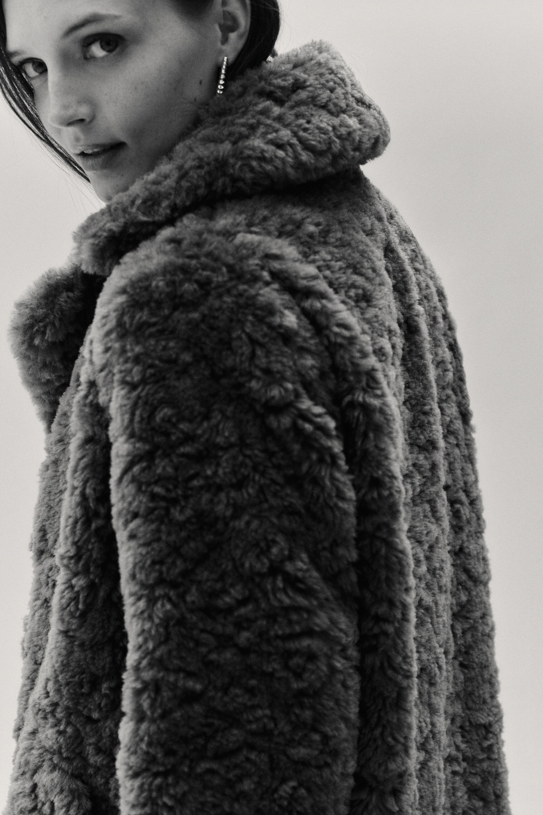 manteau clovis taupe femme