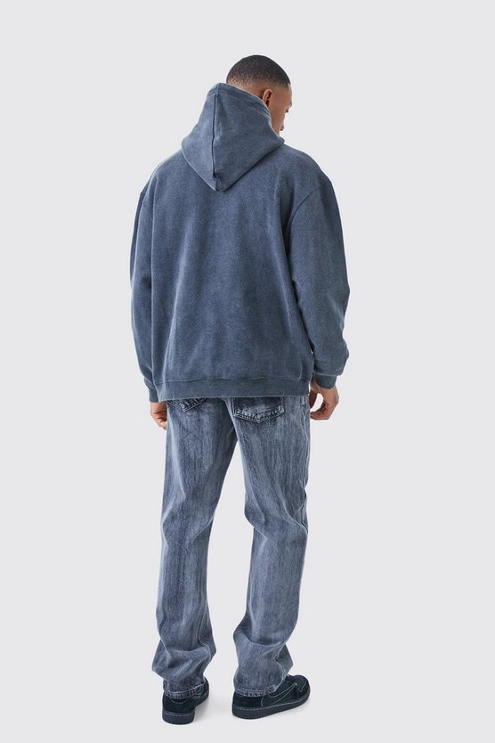 Oversize Hoodie mit Acid-Waschung