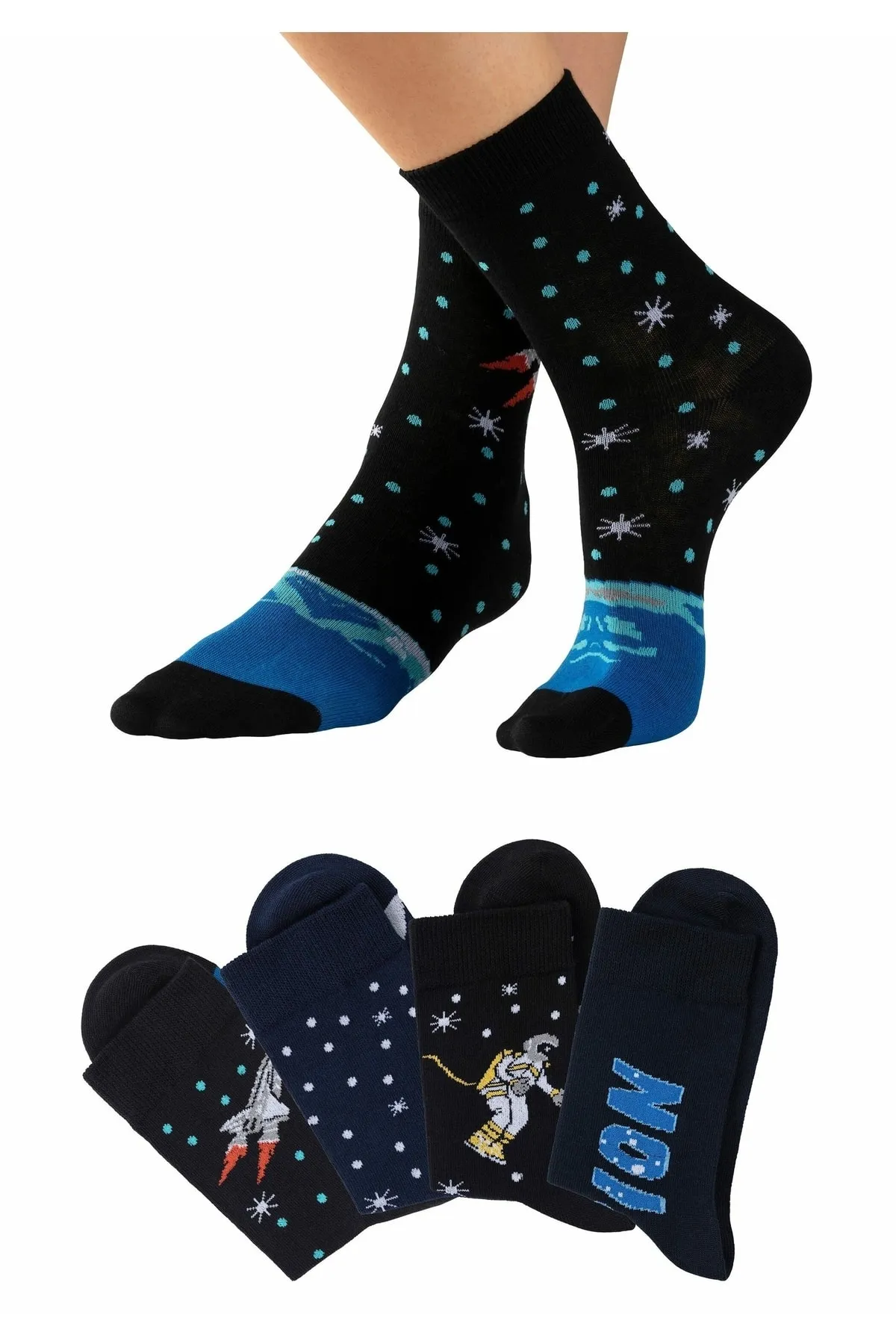HIS  Socken - Blau - Unifarben