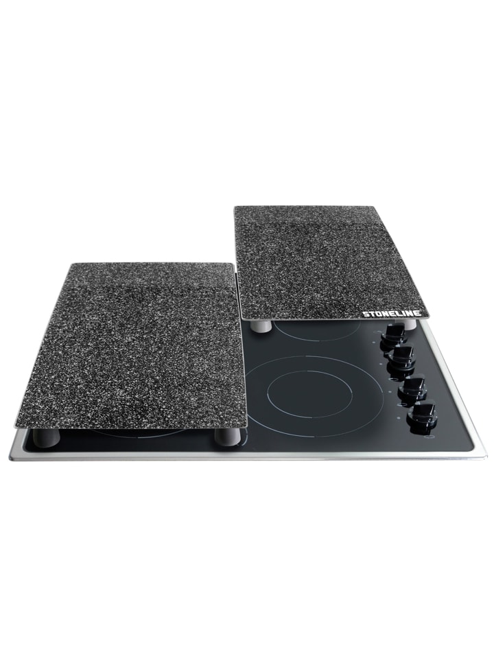 Stoneline Herdabdeckplatten Set 2-teilig in Schwarz günstig kaufen onesize