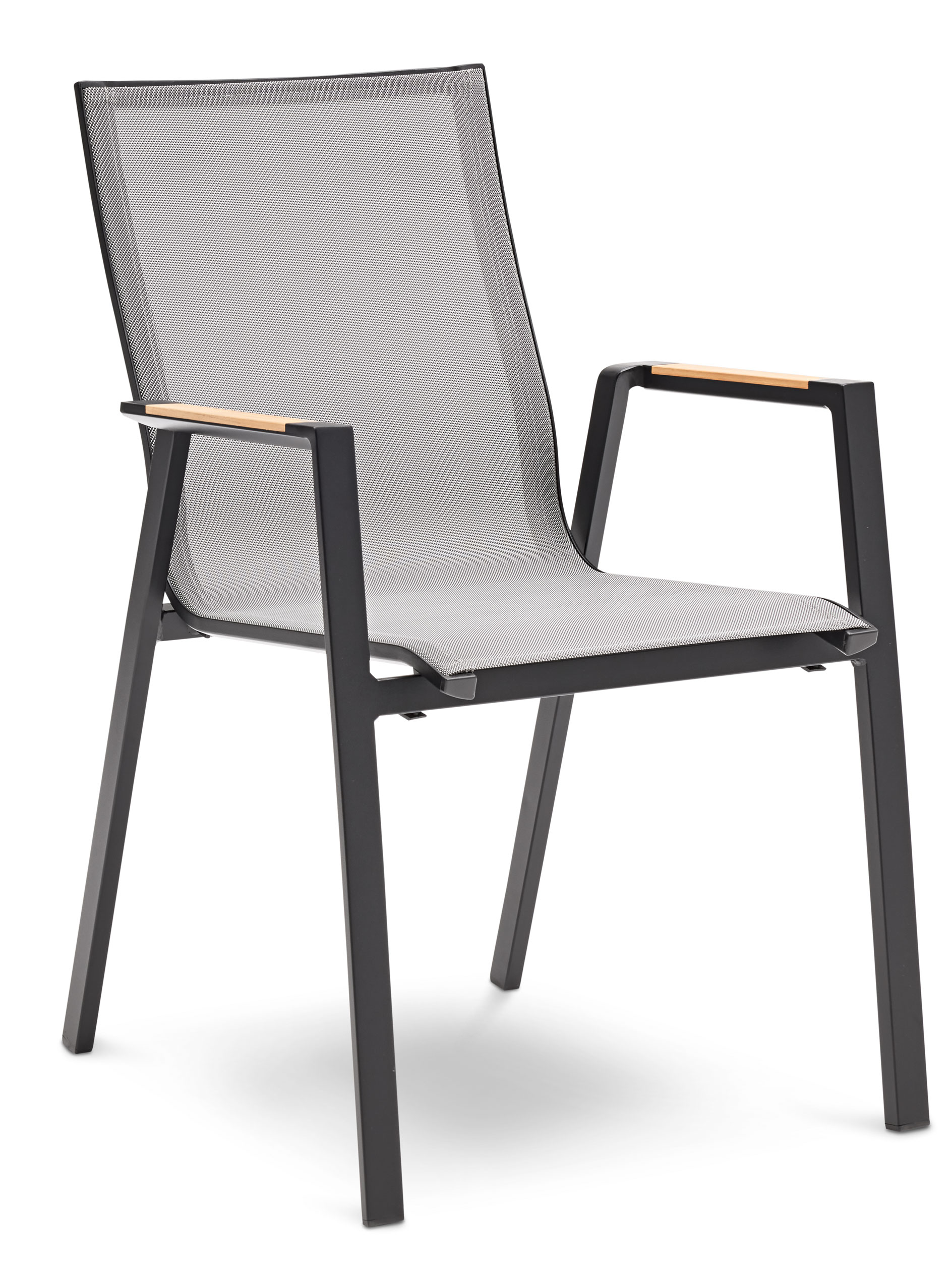 MONDOGartenstuhl stapelbar Alu/Teak
