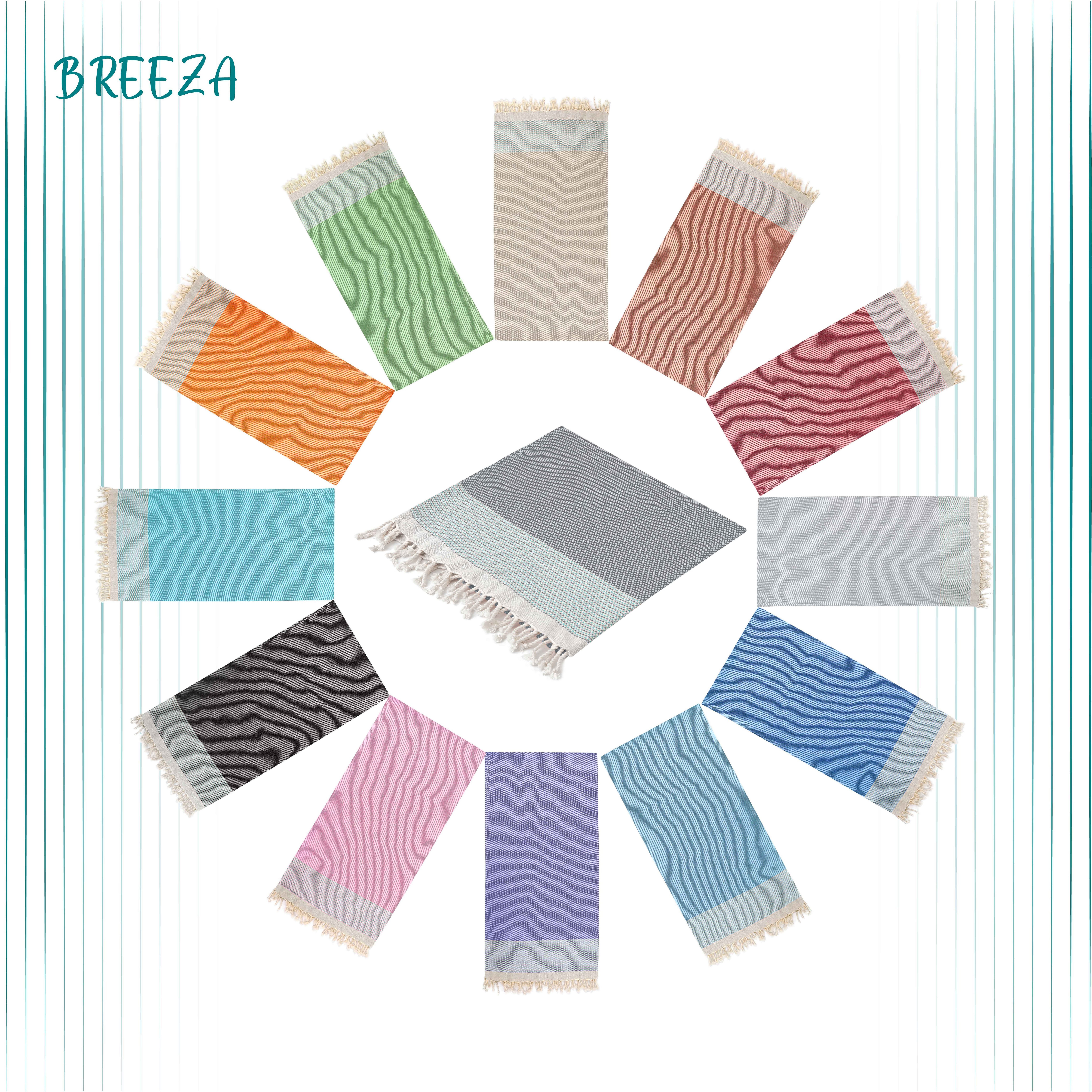 Turquoise Home Strandtuch Breeza XXL Strandtucher 100 x 200 cm 100% Baumwolle Saunahandtuch, (1-St)